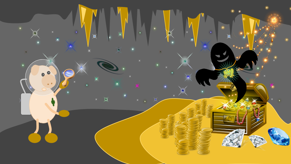 Borki in der Höhle — Der Geist und der Schatz