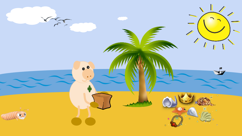 Borki am Strand — Abenteuer auf der Schokoladeninsel